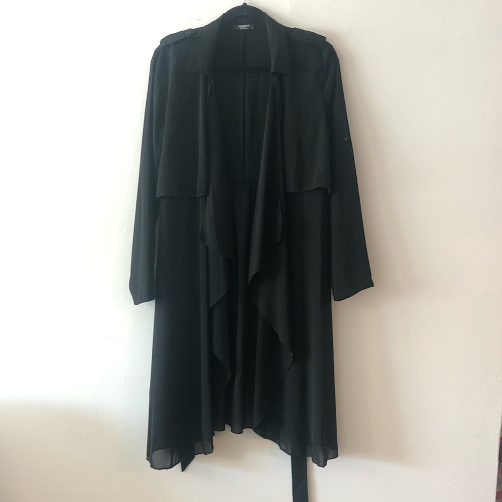Black sheer trench coat kimono 🖤